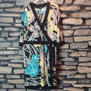 Alfani floral wrap around dress sz 1X
